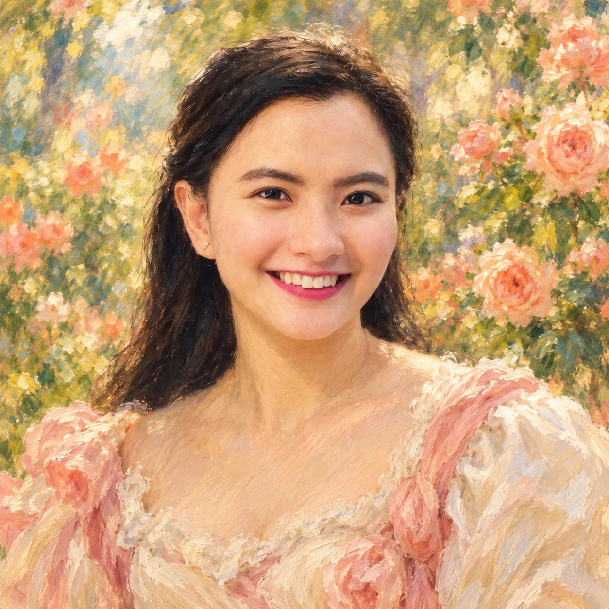Painted portrait of Bernadette
