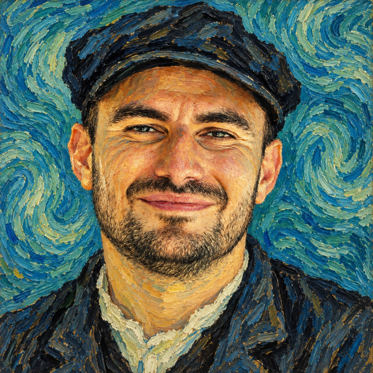 Painted portrait of Carl