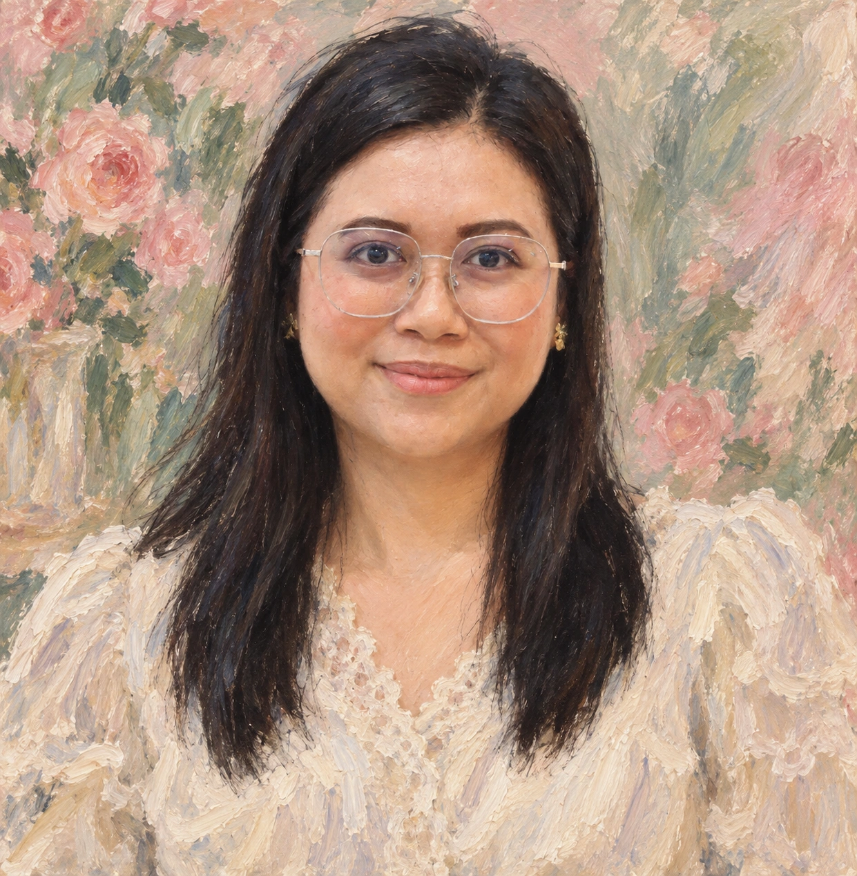 Painted portrait of Kayla