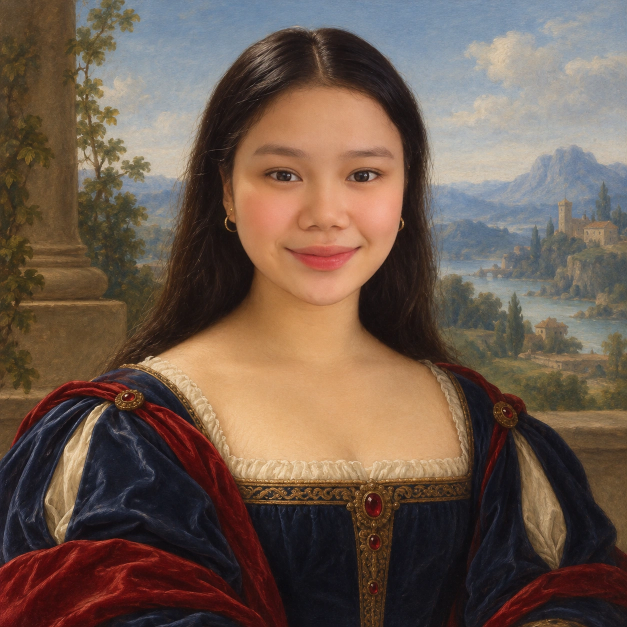 Painted portrait of Patricia Carreon