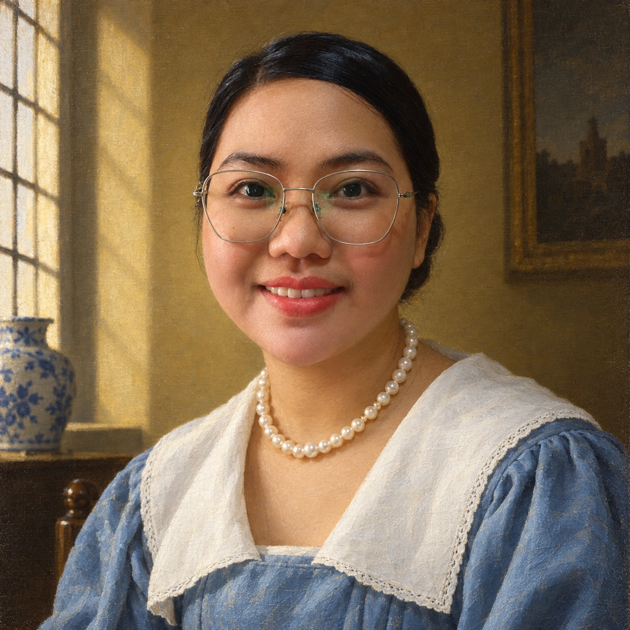 Painted portrait of Shara